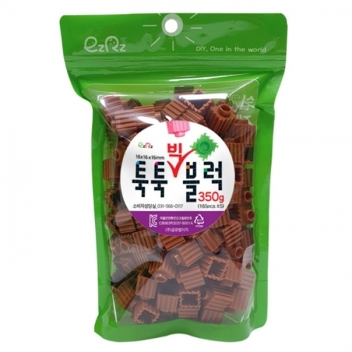 [이지툭툭 빅블럭] 16mm 리필 350g_밝은밤색