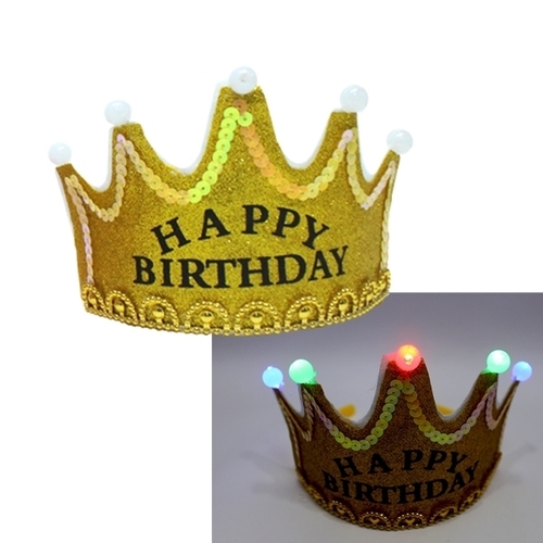 LED 생일파티 왕관 머리띠 만들기_10인_금색