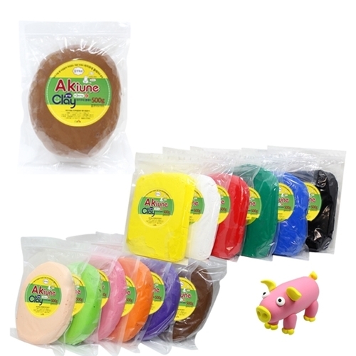[아키우네클레이] 500g 지퍼백_갈색
