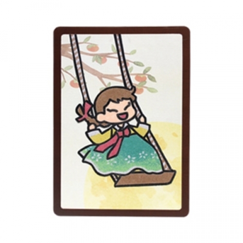 스톤아트_민속 액자5_그네타기_1인