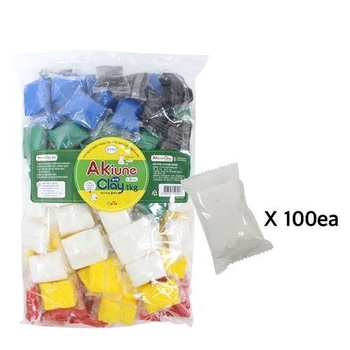 [아키우네클레이] 1kg (10g*100개)_흰색