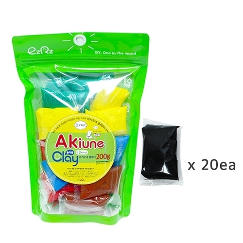 [아키우네클레이] 200g (10g*20개)_검정