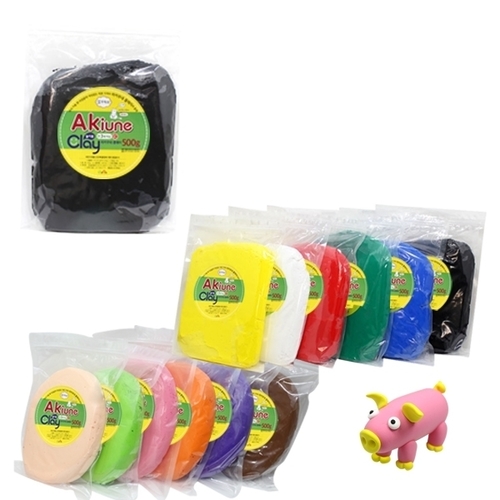 [아키우네클레이] 500g 지퍼백_검정