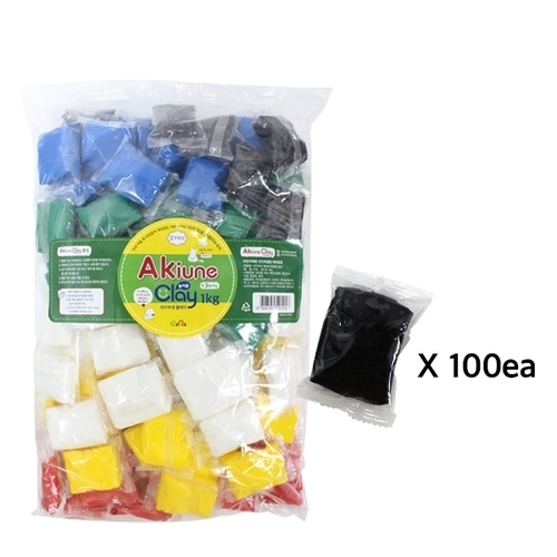 [아키우네클레이] 1kg (10g*100개)_검정