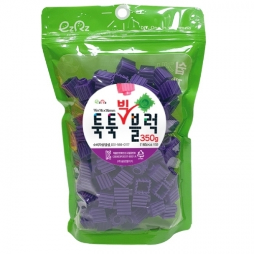 [이지툭툭 빅블럭] 16mm 리필 350g_청보라
