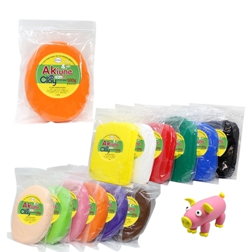 [아키우네클레이] 500g 지퍼백_주황